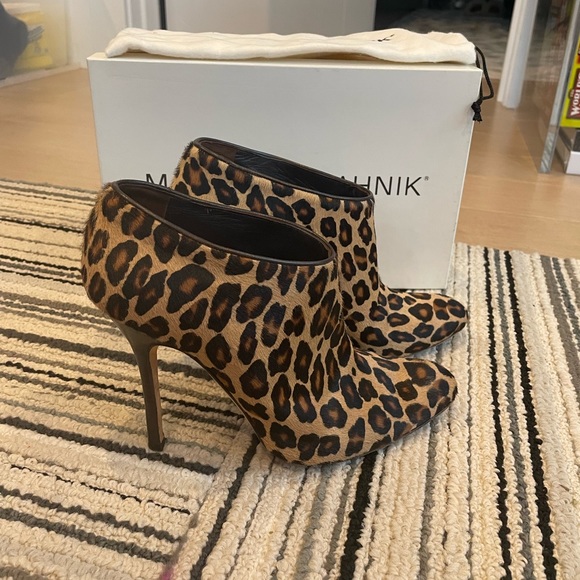 Manolo Blahnik Shoes - Manolo Blahnik Leopard Booties Size 36 1/2 with original box 💗